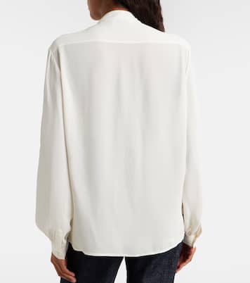 Tie-neck georgette blouse | Tory Burch