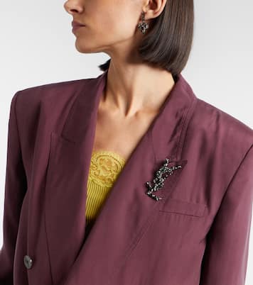 Brosche Cassandre mit Kristallen | Saint Laurent