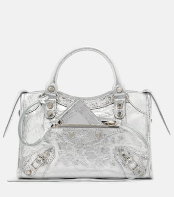 Le City Small metallic leather tote bag | Balenciaga