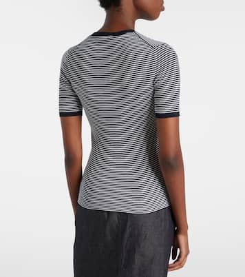 Logo striped silk sweater | Prada