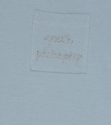 Besticktes T-Shirt aus Baumwolle | Brunello Cucinelli Kids