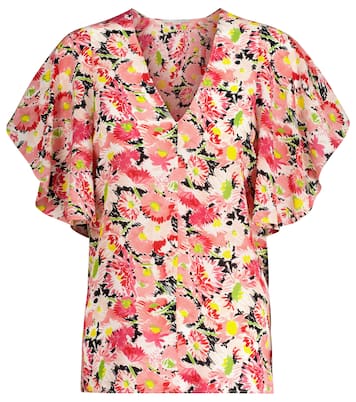 Bedrucktes Top aus Crêpe de Chine | Stella McCartney