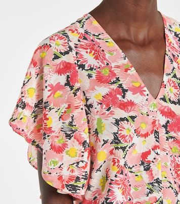 Bedrucktes Top aus Crêpe de Chine | Stella McCartney
