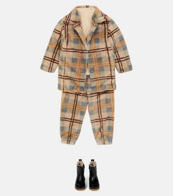 Checked faux fur sweatpants | Paade Mode