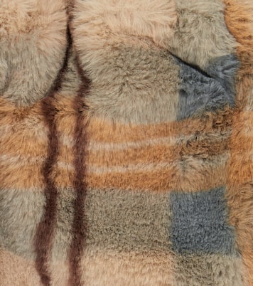 Checked faux fur sweatpants | Paade Mode
