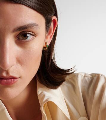 Boucles d'oreilles Rivulet en or 18 ct et émeraudes | Ileana Makri