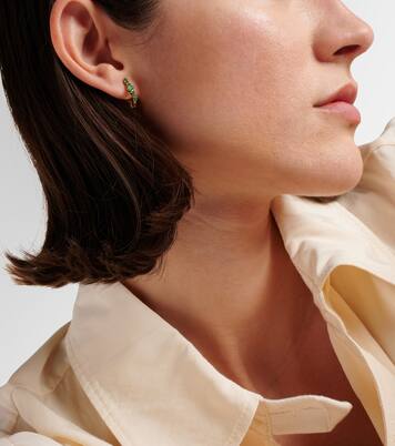 Boucles d'oreilles Rivulet en or 18 ct et émeraudes | Ileana Makri