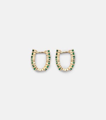 Boucles d'oreilles Rivulet en or 18 ct et émeraudes | Ileana Makri