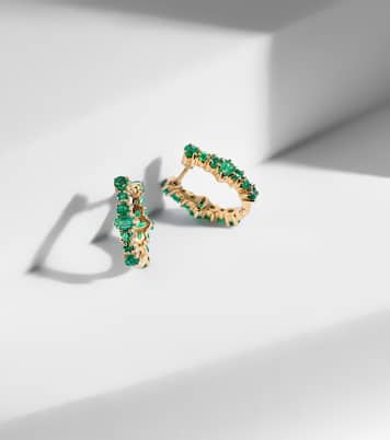 Boucles d'oreilles Rivulet en or 18 ct et émeraudes | Ileana Makri