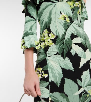 Off-shoulder printed midi dress | Norma Kamali