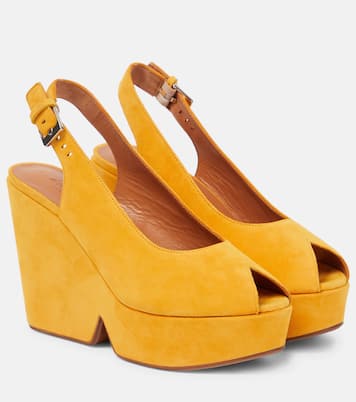 Dylan 110 suede platform sandals | Clergerie
