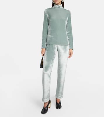 Pantalones rectos en mezcla de lana | Jil Sander