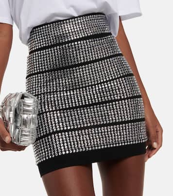 Verzierter Minirock aus Jersey | Alexandre Vauthier