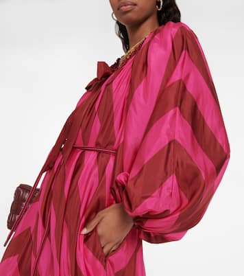 Chevron-printed silk kaftan | Zimmermann