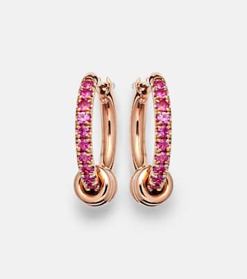Boucles d'oreilles Ara en or rose 18 ct et saphirs | Spinelli Kilcollin