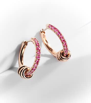 Boucles d'oreilles Ara en or rose 18 ct et saphirs | Spinelli Kilcollin