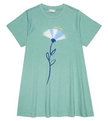 Bebé - vestido de jersey de algodón floral | Il Gufo