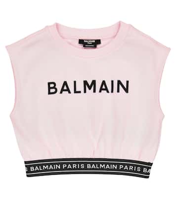 Chaleco de algodón con logo | Balmain Kids