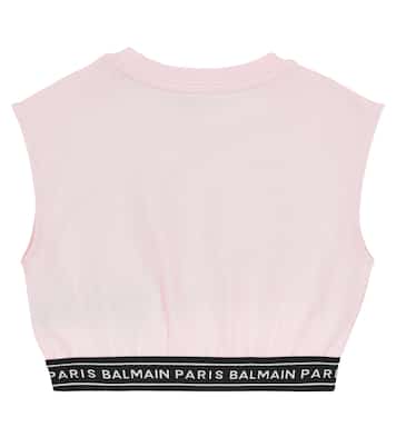 Chaleco de algodón con logo | Balmain Kids
