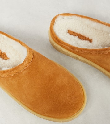 Slippers Fozee aus Veloursleder mit Shearling | Isabel Marant