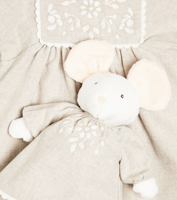 Baby cotton dress and stuffed animal set | Chloé Kids