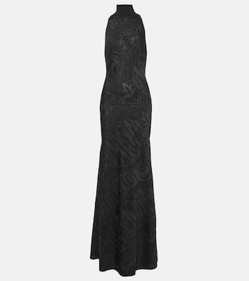 Patterned turtleneck gown | Alaïa