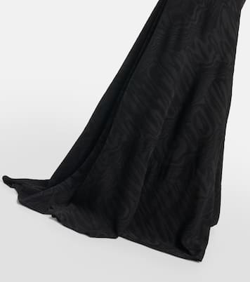 Patterned turtleneck gown | Alaïa