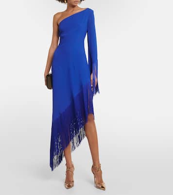Vestido midi asimétrico Aventador con flecos | Taller Marmo