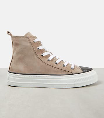 Baskets en daim à perles Monili | Brunello Cucinelli