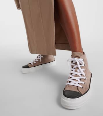 Baskets en daim à perles Monili | Brunello Cucinelli