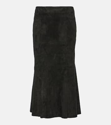 Falda midi Lola de ante | Stouls