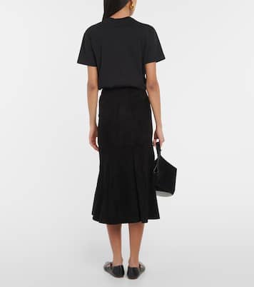 Falda midi Lola de ante | Stouls