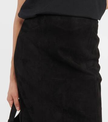 Falda midi Lola de ante | Stouls