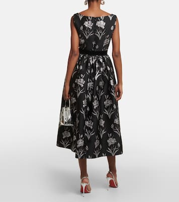 Vestido midi Astrea de satén floral | Erdem