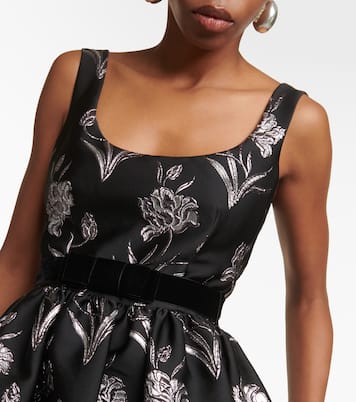 Vestido midi Astrea de satén floral | Erdem
