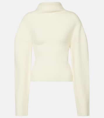 Enoch asymmetric wool turtleneck sweater | The Row