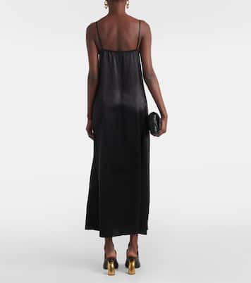 Lace-trimmed silk satin slip dress | CO