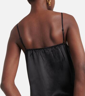 Lace-trimmed silk satin slip dress | CO