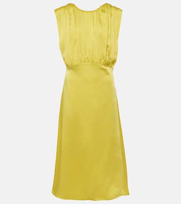 Vestido midi fruncido | Jil Sander