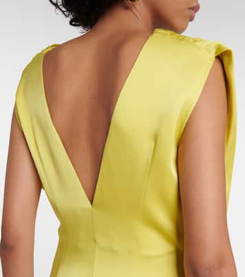 Vestido midi fruncido | Jil Sander