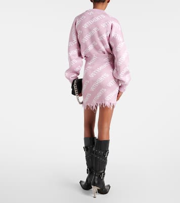 Minifalda en mezcla de lana con monograma | Vetements