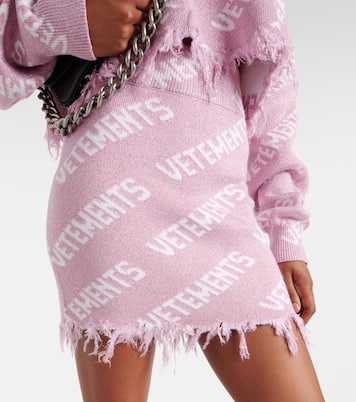 Minifalda en mezcla de lana con monograma | Vetements