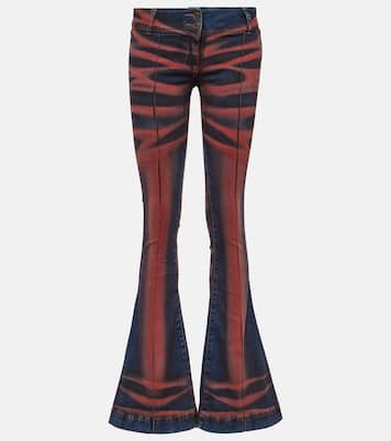 Harley printed low-rise flared jeans | KNWLS