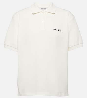Polo en coton à logo | Miu Miu