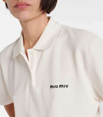 Polo en coton à logo | Miu Miu