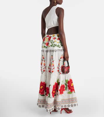 Maxikleid Carmina Floral aus einem Baumwollgemisch | Farm Rio