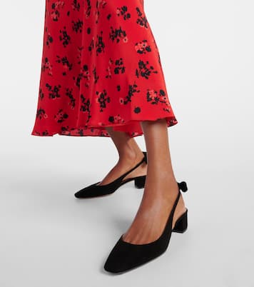 Pumps slingback Very Bow 35 in suede | Aquazzura