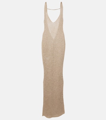 Robe longue Sunny en lamé | Bananhot