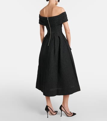 Bridal - Abito midi Helene in broccato | Rebecca Vallance