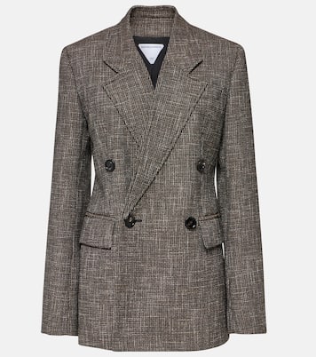 Wool and cotton-blend mouliné blazer | Bottega Veneta